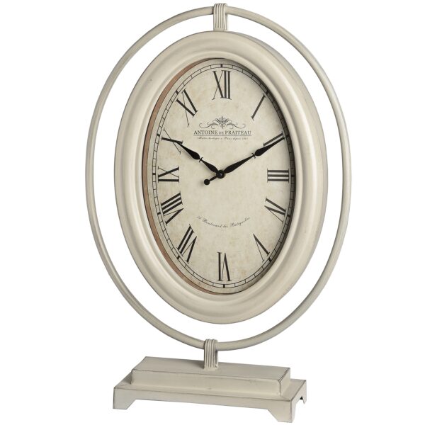 large cream mantel clock