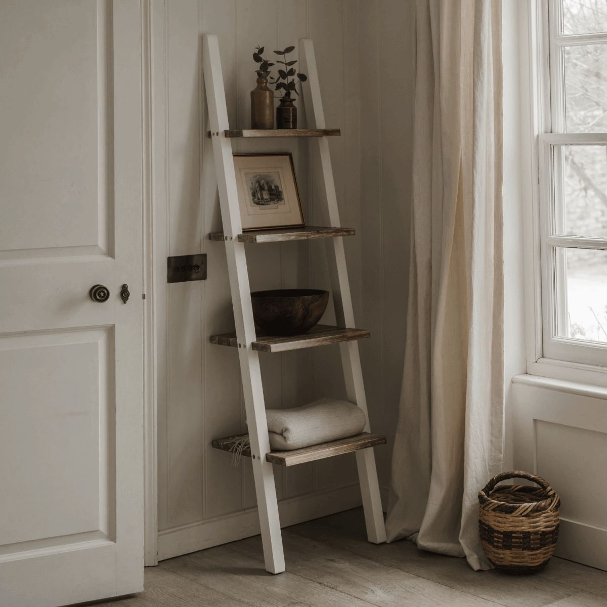 Florence Ladder Shelving in White