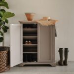 Dove Grey Country Style Shoe Cabinet