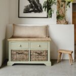 Sage Green Country Style Storage Bench