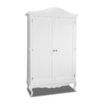 White Double Wardrobe with Crystal Handles