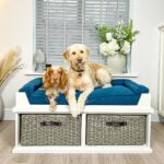 luxurious large raised dog bed