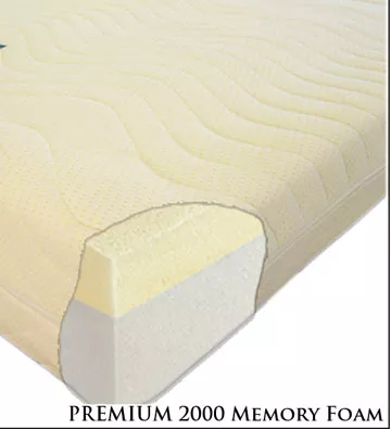 Premium 2000 memory foam mattress 6ft