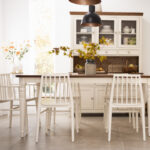Queensbury Cotswold Cream dining table and chairs