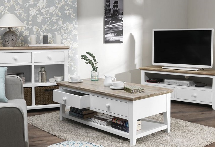 White living room furniture ideas