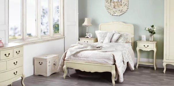 Juliette Shabby Chic Champagne Bedroom Furniture collection