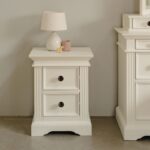Georgian Style 2 Drawer Bedside in Vintage Cream