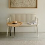 Queensbury dining bench in Cotswold Cream