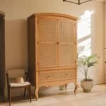 Louis Double Rattan Wardrobe