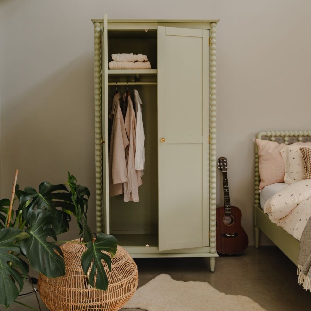 Cromwell Wardrobe in Pale Olive