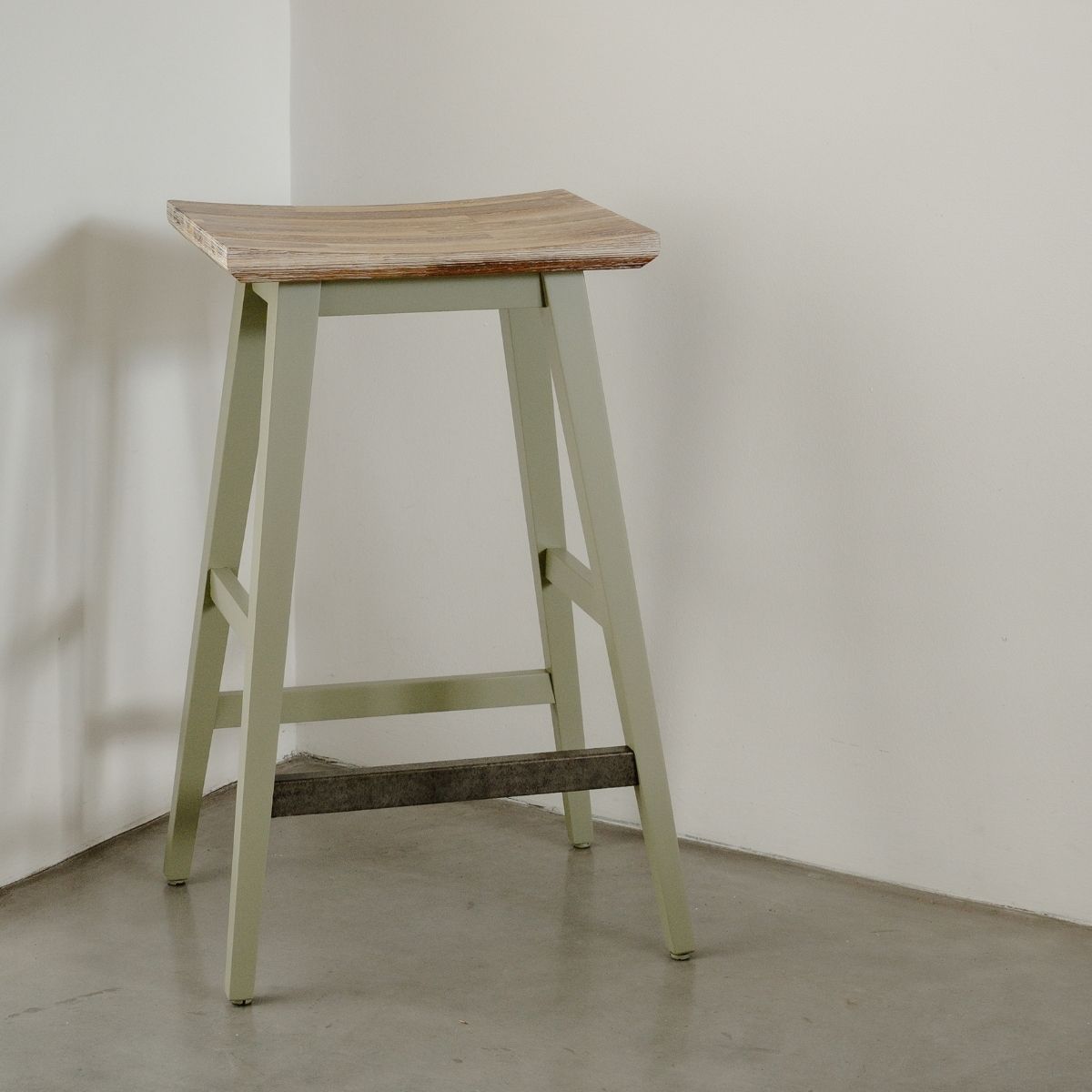 Florence Barstool in Sage Green – Close Up