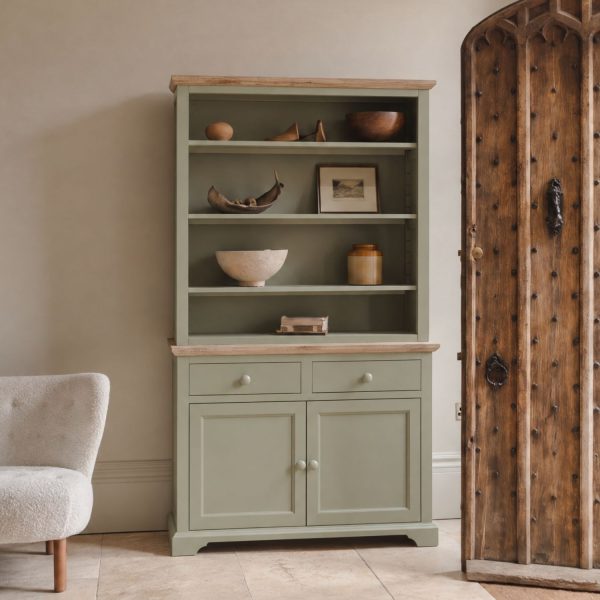 Florence Large Dresser with Shelving - Sage Green
